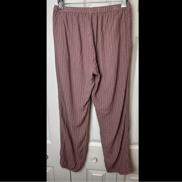 Anthro SATURDAY SUNDAY Lounge Pajama Sleep Bottoms Pants Mauve Pink Purple Rose - Picture 8 of 10